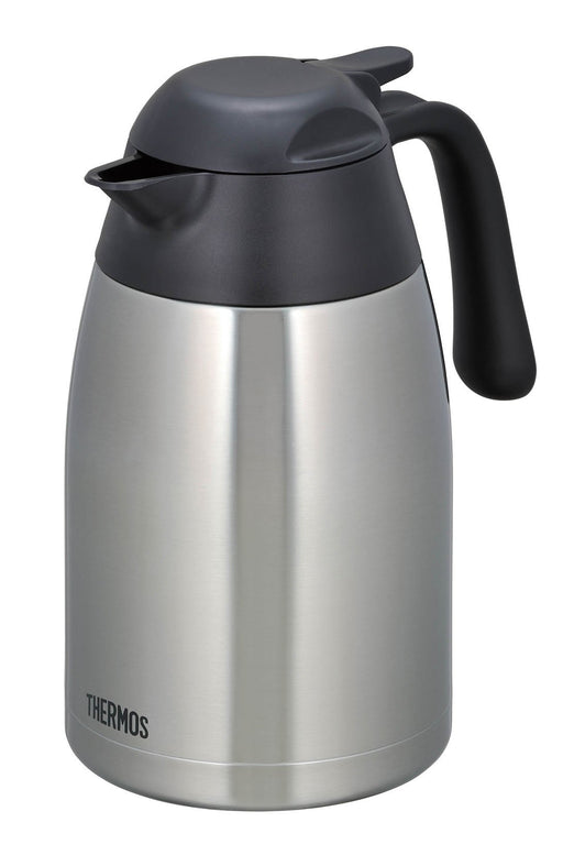Thermos home Stainless Pot 2L Black THx-2000 SBK 19Wx27.5Hcm Hot & Cold NEW_1