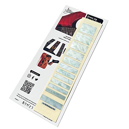 Jockomo Jazz Bass Inlay Sticker Fretboard Markers Block Decal White Pearl NEW_1