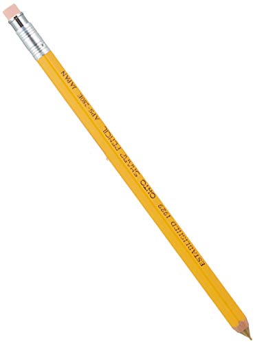 OHTO Mechanical pencil with wooden shaft sharp eraser APS-280 Yellow NEW_1