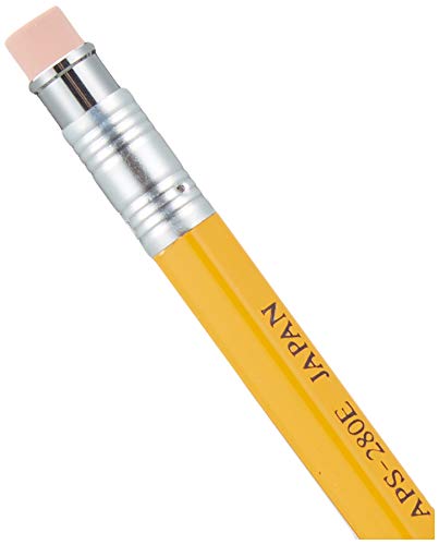 OHTO Mechanical pencil with wooden shaft sharp eraser APS-280 Yellow NEW_4