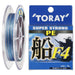 TORAY SUPER STRONG PE Boat F4 150m #1.5 Saltwater Fishing Line Multicolor NEW_1