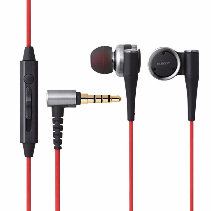ELECOM EHP-CH2000S SV Hi-Res Stereo In-Ear Headphones Silver with Microphone NEW_1