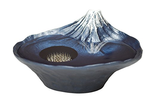 Suiban Japanese Flower metal basin container vase Sakasa Mt.Fuji Blue NEW_1