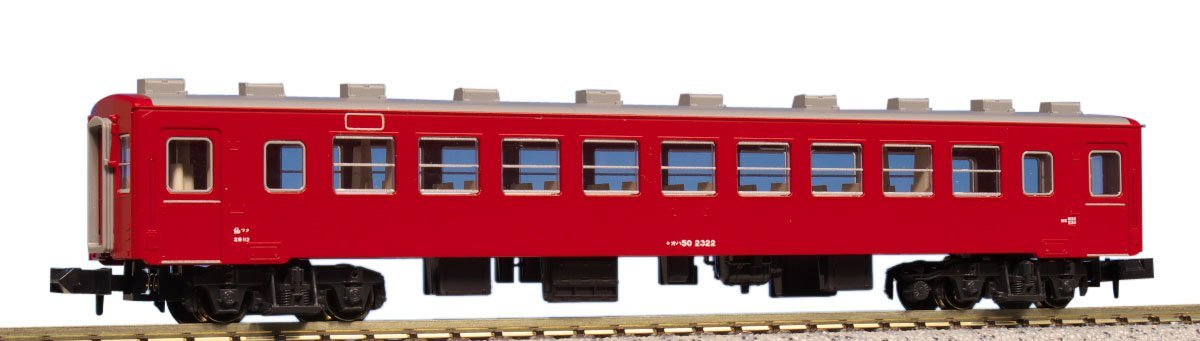 KATO N gauge OHA 50 5142 Model train passenger car Red 1/150 scale Clear Case_1