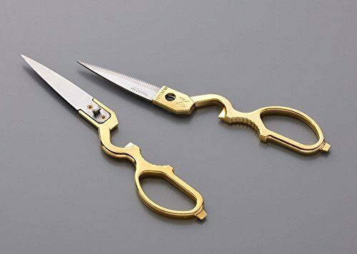 Japanese Stainless Steel Kitchen Scissors Detachable Gold 205mm 5258BP NEW_2
