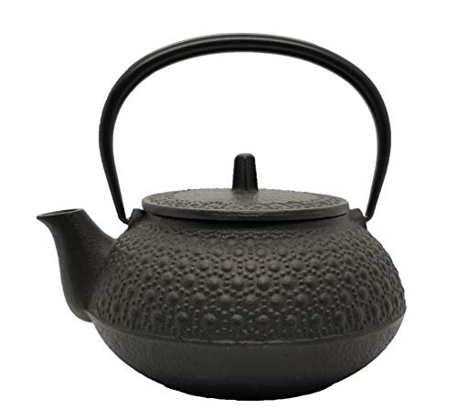 Iwachu iron kettle combined teapot 5type new Tortoise shell pattern 0.65L Black_1