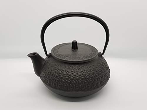 Iwachu iron kettle combined teapot 5type new Tortoise shell pattern 0.65L Black_3