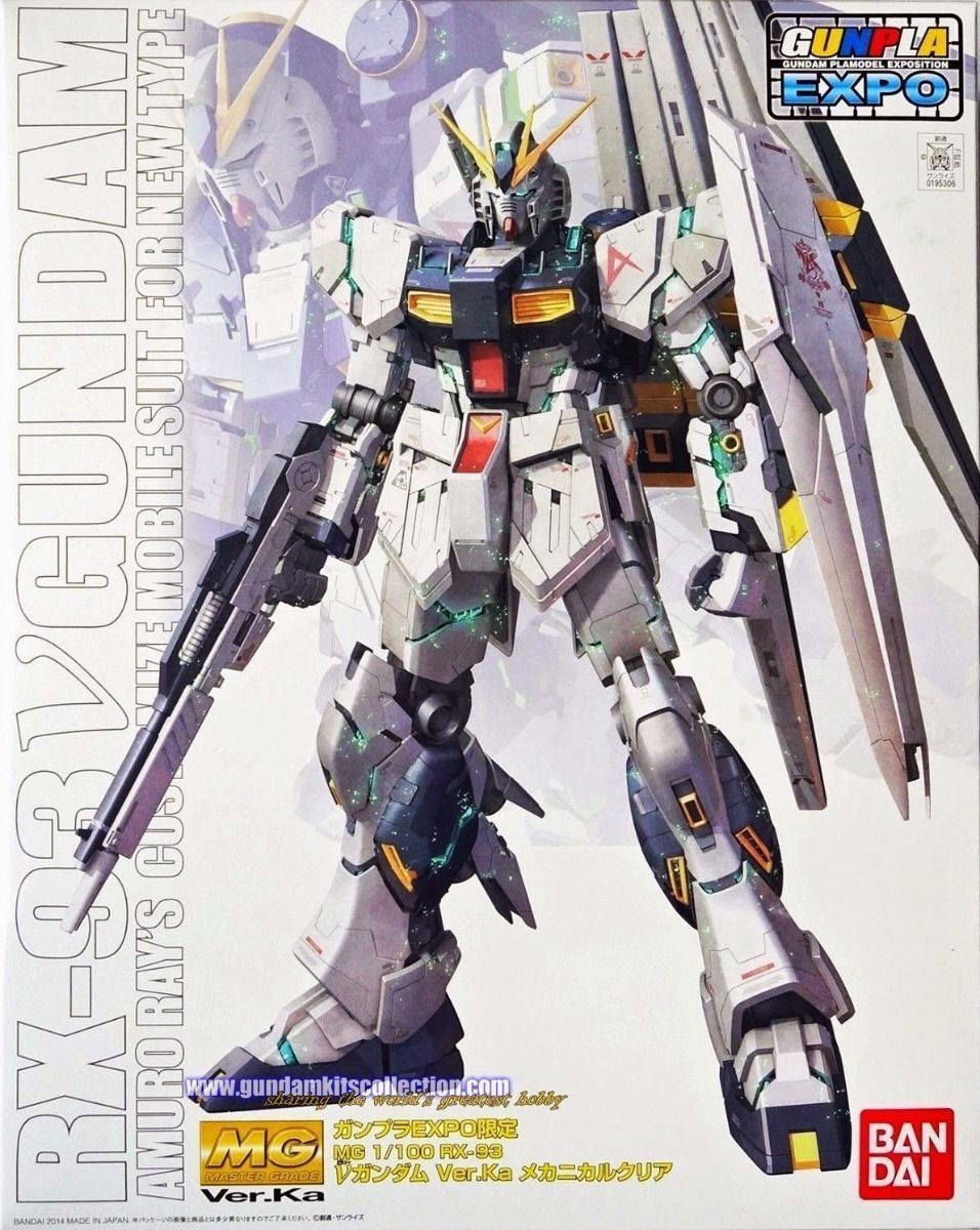 BANDAI MG 1/100 RX-93 Nu GUNDAM Ver Ka MECHANICAL CLEAR Plastic