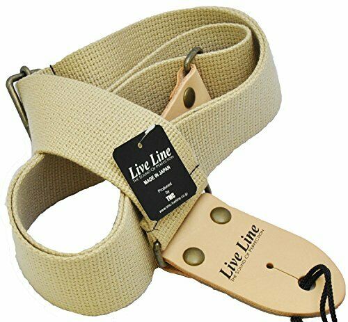 LIVE LINE live line AC material regular type guitar strap LS2000CTN (Tan) NEW_2