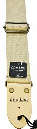 LIVE LINE live line AC material regular type guitar strap LS2000CTN (Tan) NEW_3
