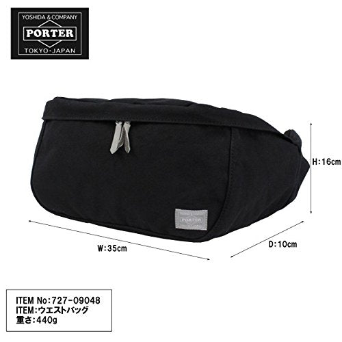 YOSHIDA KABAN PORTER BEAT WAIST BAG L 727-09048 Black W590xH160xD100mm NEW_2