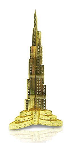 Tenyo Metallic Nano Puzzle Gold Series Burj Khalifa Model Kit NEW from Japan_1