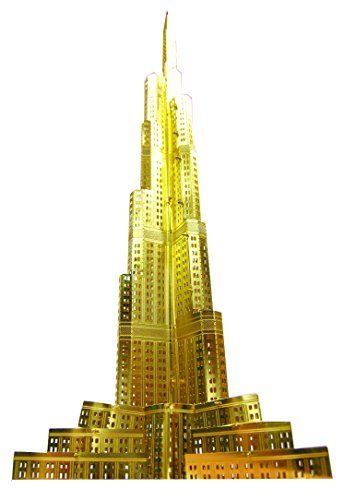 Tenyo Metallic Nano Puzzle Gold Series Burj Khalifa Model Kit NEW from Japan_2