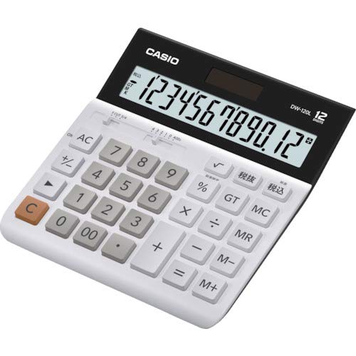 Casio Computer Horizontal Wide Practical Calculator DW120LN White Black Solar_2