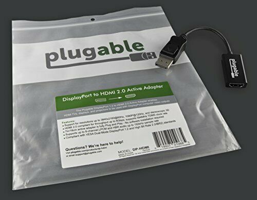 Plugable Active DisplayPort to HDMI Adapter Supports displays up to 4K/UHD_3