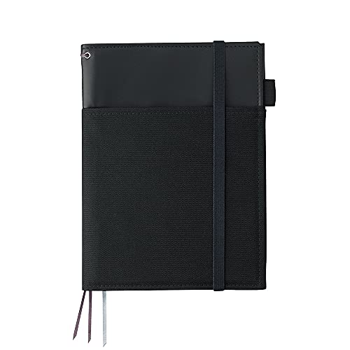 Kokuyo Notebook cover for pocket book, Systemic ring note A5 Leather style Black_1