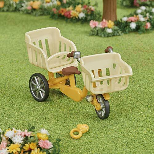 Epoch Sylvanian Families furniture three people riding bicycle NEW from Japan_3