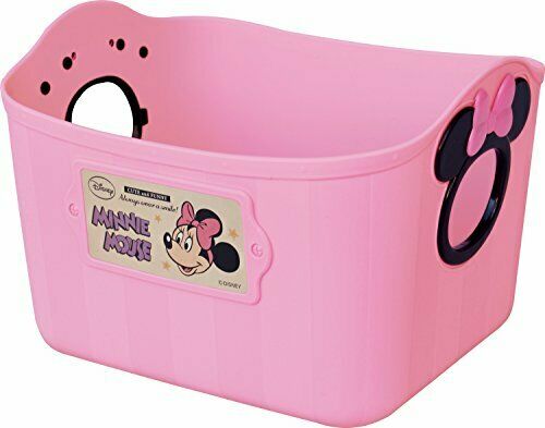 Nishiki Kasei Storage Box Minnie Mouse Mini Soft Bucket SQ 5 Peach Pink NEW_1