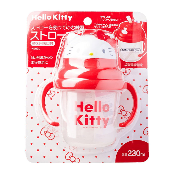 Skater Hello Kitty Baby Straw Mug 8 month old & Up 230ml One Push KSH2-A NEW_3