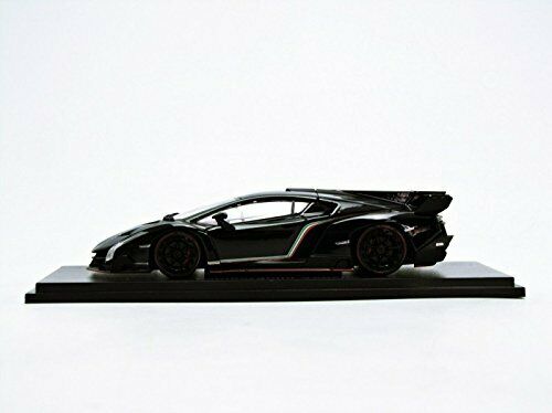 Kyosho 1/43 Lamborghini Veneno Black/Red Line Black Diecast Car 5571BKR NEW_2