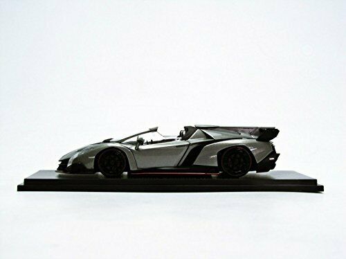 Kyosho 1/43 Lamborghini Veneno Road Ster Gray/Red Line Gray Diecast Car 5572GR_2