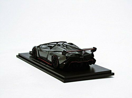 Kyosho 1/43 Lamborghini Veneno Road Ster Gray/Red Line Gray Diecast Car 5572GR_3