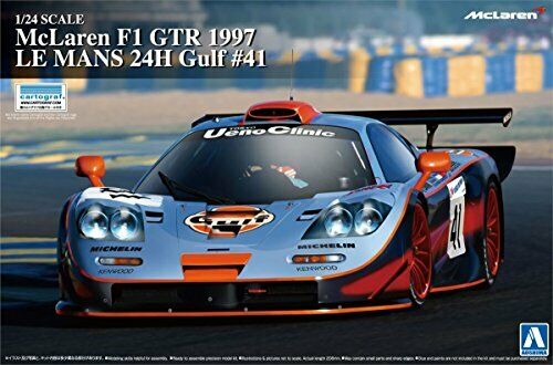 Aoshima 1/24 Scale McLaren F1 GTR 1997 Le Mans 24H Gulf # 4 Plastic Model Kit_1