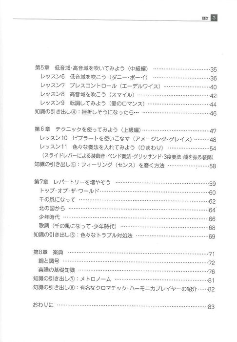 SUZUKI Harmonica Instructional Book with CD START! Chromatic Harmonica (Book)_3