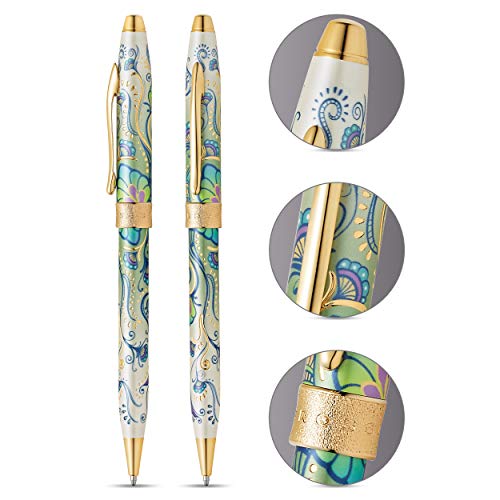 Cross Botanica Green Daylily Ballpoint Pen AT0642-4 Brass NEW from Japan_2