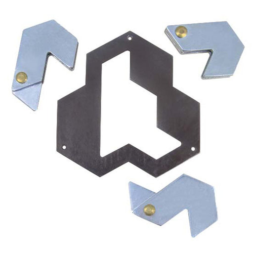 HANAYAMA Cast Puzzle Hexagon [Difficulty level 4] 12x7.8x5.3cm ‎Silver 515062_2