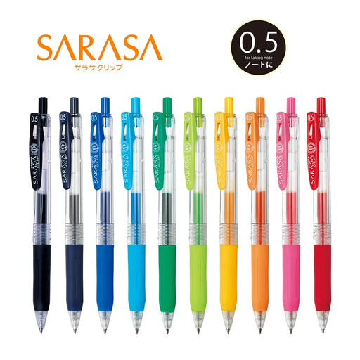 Zebra Sarasa Clip Gel Ink Ballpoint Pen 0.5mm 10Color Set JJ15-10CA blister pack_2