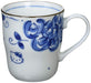 Kaneshotouki Hello Kitty Pair Coffee Mug Blue and White Pottery Blue Rose NEW_2