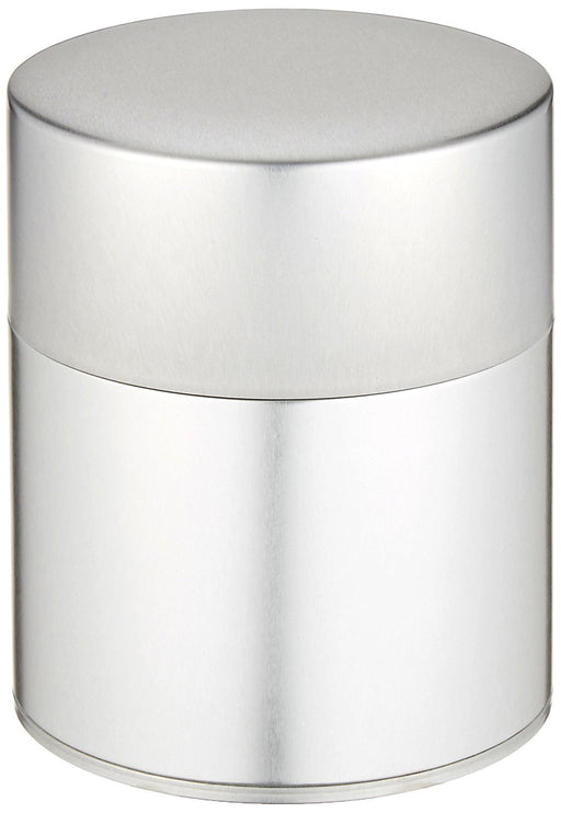 KOTODO Green Tea Canister Chazutsu Stainless Steel 200g Silver w/steel inner lid_1