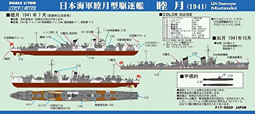 Pit-Road Skywave W-173 IJN Destroyer MUTSUKI 1941 1/700 scale kit NEW from Japan_3