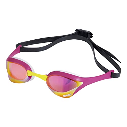 arena Goggle Swimming Mirroed Pink AGL180M anti-fog FINA COBRA ULTRA NEW_1