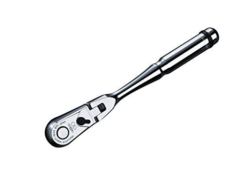 KTC Nepros NBR390FL 3/8 Inch Long Flex Ratchet Handle Silver NEW