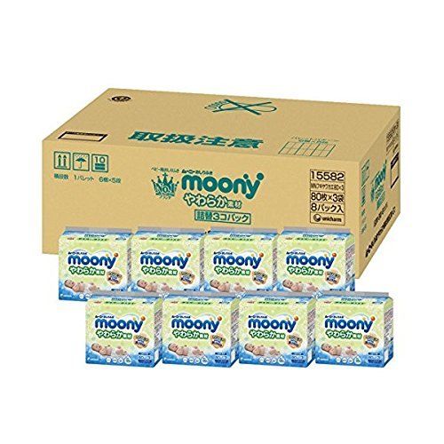 Mooney BODY WATER SOFT MATERIAL Pure water 99% refilling 80 sheets x 24 NEW_1