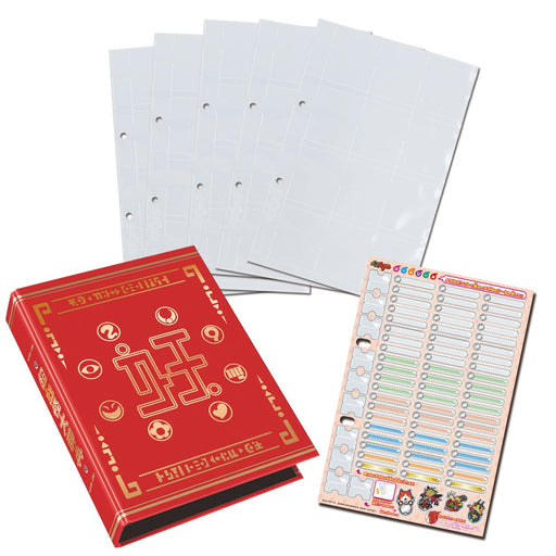 Bandai Yo-kai Watch Yokai Bright Red Dictionary Medal Binder & Name Sticker Set_1