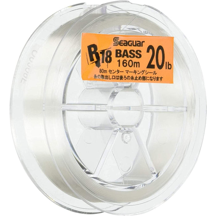 KUREHA Seaguar R18 BASS Fluorocarbon Line 160m 20lb Black Bass ‎R18B1620 NEW_2
