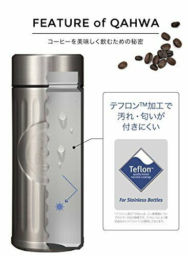 CB Japan canteen 420ml straight drinking Kafua coffee bottle Silver NEW_3