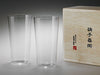 Shotoku Glass USUHARI Tumbler L (37ml) 2 Glass Set in a Wooden Gift Box NEW_2