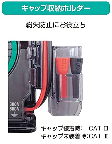 KYORITSU Card-type Digital Multimeter KEW 1019R Black Red Max AC/DC600V NEW_4