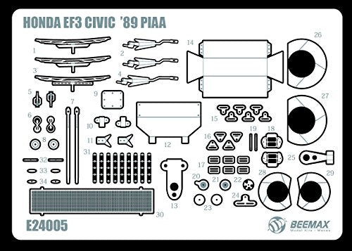 BEEMAX , Aoshima Detail Up Parts for EF3 Civic Gr.A NEW from Japan_2
