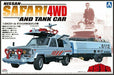 Aoshima 1/24 Safari 4WD & Tank Car Plastic Model Kit NEW from Japan_1