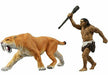 TAKARA TOMY Ania Animal AL-10 Saber Tiger (with Neanderthal man) ANI-836582 NEW_2