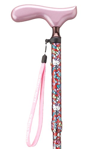 Aitsue HK-22 Hello Kitty Red folding Stick [Height adjustment 150 - 170cm] HK22_1
