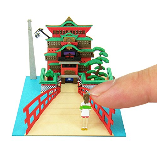 Studio Ghibli Mini Spirited Away Aburaya And Chihiro Paper Craft Model Kit NEW_6
