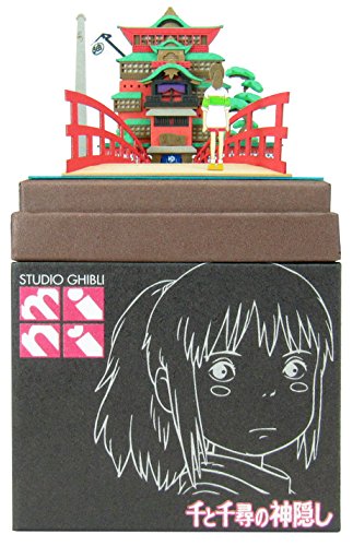 Studio Ghibli Mini Spirited Away Aburaya And Chihiro Paper Craft Model Kit NEW_9