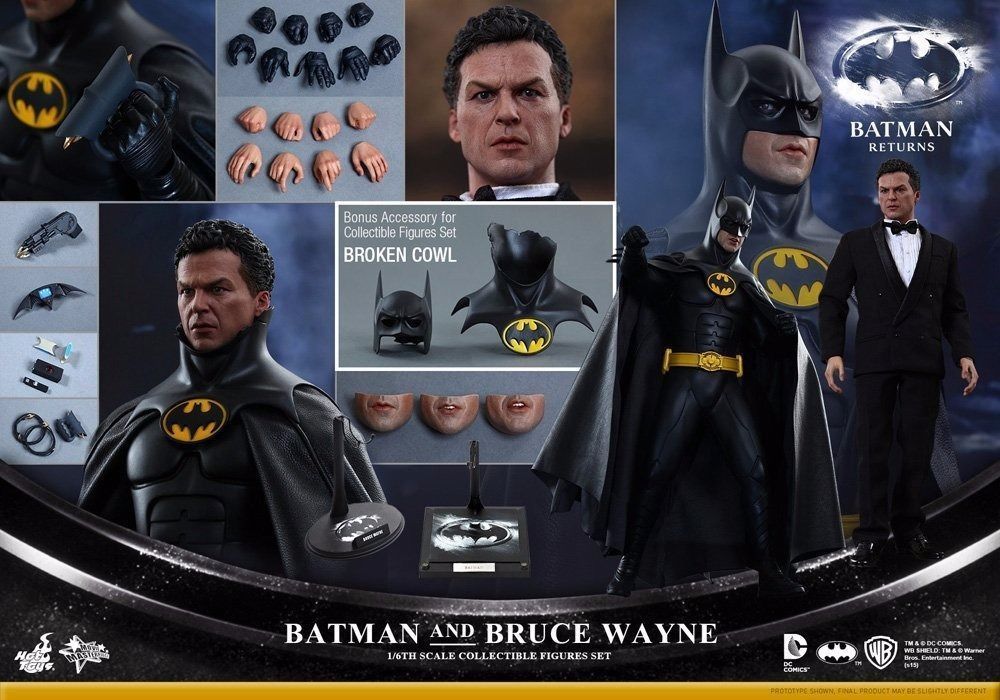 Movie Masterpiece Batman Returns BATMAN & BRUCE WAYNE 1/6 Action Figure Hot Toys_2