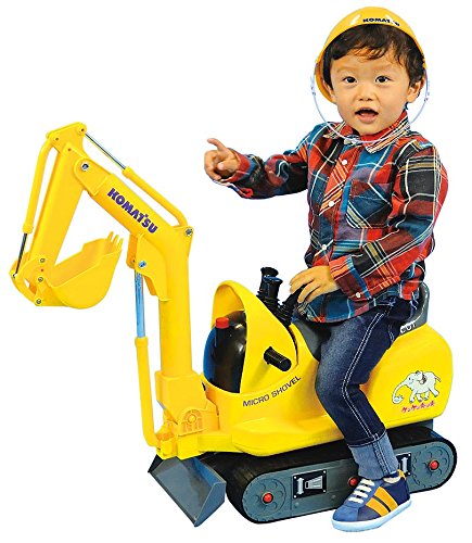 KOMATSU Micro shovel for kids Riding toy with Helmet PC01 Battery Powered NEW_1